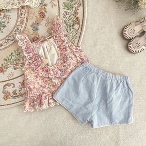 OEM estate all'ingrosso set di vestiti per bambini per ragazze vestito casual bambino floreale volant ricamo <span class=keywords><strong>abbigliamento</strong></span> per bambini G74 - Product Image 5