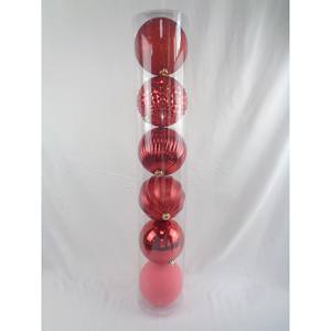 Juego de 6 Pelotas de Plástico, Diámetro 15 CM, ROJO - Product Image 1