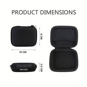 Étui de protection portable pour écouteurs, pochette zippée pour accessoires de téléphone portable, mini pochette pour écouteurs sans fil - Product Image 6