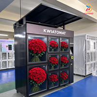 Usine OEM de distributeurs automatiques pour distributeurs automatiques intelligents de fleurs fraîches avec système de refroidissement et auvent personnalisé, certification CE