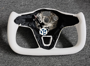 Volant sport en cuir semi-synthétique avec garniture noire piano, fibre de carbone, pour Audi VW <span class=keywords><strong>Golf</strong></span> <span class=keywords><strong>R</strong></span> Passat CC MK5-MK7 GTI - Product Image 4