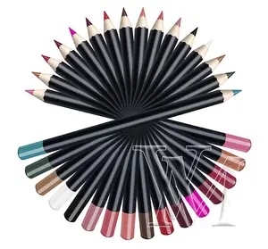 Vmae OEM 25 Colors Long Lasting Waterproof Nude Custom LOGO Private Label lip liner Eyeliner Eyebrow 3 in 1 Pencil