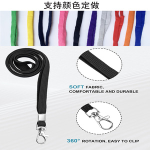 PU leather <b>ID</b> card <b>holder</b>, double-sided transparent horizontal and vertical card <b>holder</b>, black lanyard, name tag, school badge, - Product Image 2