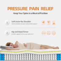 Matelas King Size Diglant pour Lit Double, Gel Latex Naturel Mousse à Mémoire, Ressorts Ensachés Roulés, Matelas en Boîte