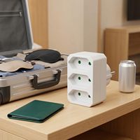 Adaptateur de prise de type E français Pheiyon, 3 voies, 2 broches, prise européenne, 6A, 230V, 1380W, protection enfant, CE, RoHS, marché français, prise murale OEM