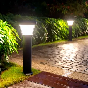 Sản phẩm Mới 20 wát LED nhôm ngoài trời không thấm nước vườn năng lượng mặt trời Powered LED bollard đèn