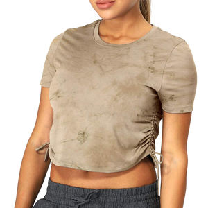 Transpirable de alta calidad último diseño mujeres Crop Top camisetas de secado rápido Fitness Yoga mujeres Crop Tops - Product Image 1