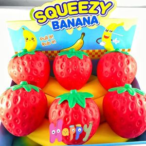 Fabricant de jouets squishy personnalisés en forme de fraise, jouet anti-stress souple et extensible, <span class=keywords><strong>cadeau</strong></span> promotionnel en gros, non toxique, sans BPA - Product Image 4