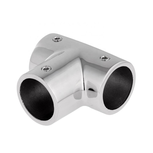 Quincaillerie marine 316 acier inoxydable 3 voies bateau pont main courante Rail té 7/8 pouces 90 degrés Rail raccord - Product Image 3