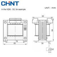 Chint-transformador de control de aislamiento monofásico, BK-2000VA de 380 a 220V, NDK-2000W