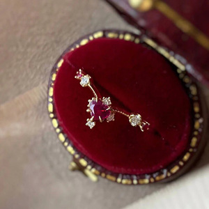 Anello Principessa con Cuore Floreale Micro Pave per Donne, Elegante Gioiello da Dito alla Moda - Product Image 3
