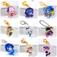 Porte-clés personnalisé créatif en acrylique transparent avec photo numérique, breloques en époxy imprimées à la lettrage en relief avec paillettes de dessin animé, anneau de clé en plastique flexible