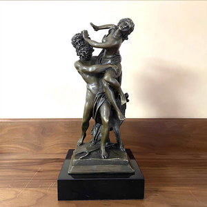 Sculpture en bronze européenne, statue mythique grecque antique, Hades, la lutte des <span class=keywords><strong>dieux</strong></span> de l'underworld, statue de Phoibos - Product Image 1