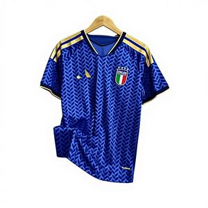 ジャージーファン向けイタリア代表ホーム＆アウェイサッカーユニフォーム半袖VネックTシャツカスタムクロスボーダーヘアサマーエディション - Product Image 1