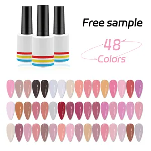 Free Sample Rubber Base Gel Polish Soak Off gel nail polish private label Customs logo Base Color Coat for nails