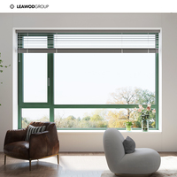 Fenêtre à battant haut de gamme en bois massif et aluminium composite avec double vitrage trempé et isolation thermique pour chambre et hôtel