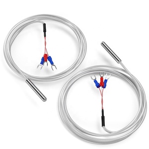 เทอร์โมคัปเปิลชนิด K 0-400 องศาเซลเซียส เซ็นเซอร์ควบคุมอุณหภูมิสูง สายถักสแตนเลส หัววัดแบบสกรู M6 สำหรับเตาผิง รองรับ OEM ปรับแต่งได้ - Product Image 4