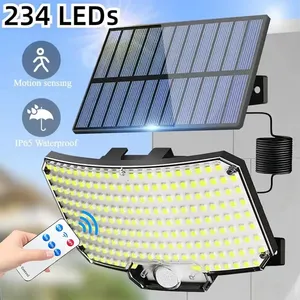 <span class=keywords><strong>Lampe</strong></span> solaire extérieure super lumineuse avec détecteur de mouvement, LED puissante, <span class=keywords><strong>lampe</strong></span> murale de jardin, étanche IP65, 3 modes de fonctionnement, pour les fêtes - Product Image 1