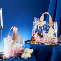 Sac cadeau marguerite transparent faveurs de mariage pour invités sac à main en PVC emballage cadeau distributions sacs boîte à bonbons fournitures de fête