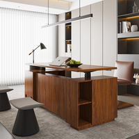 Bureau de direction moderne en bois blanc ergonomique, pliable, automatique, modulaire, réglable, pivotant, avec rangement, pour villa