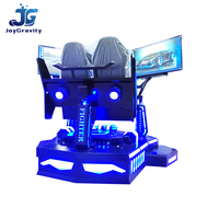 Simulateur de course VR 4D à trois écrans pour deux joueurs, machine de jeu de course automobile, chaise de jeu de course pour divertissement intérieur