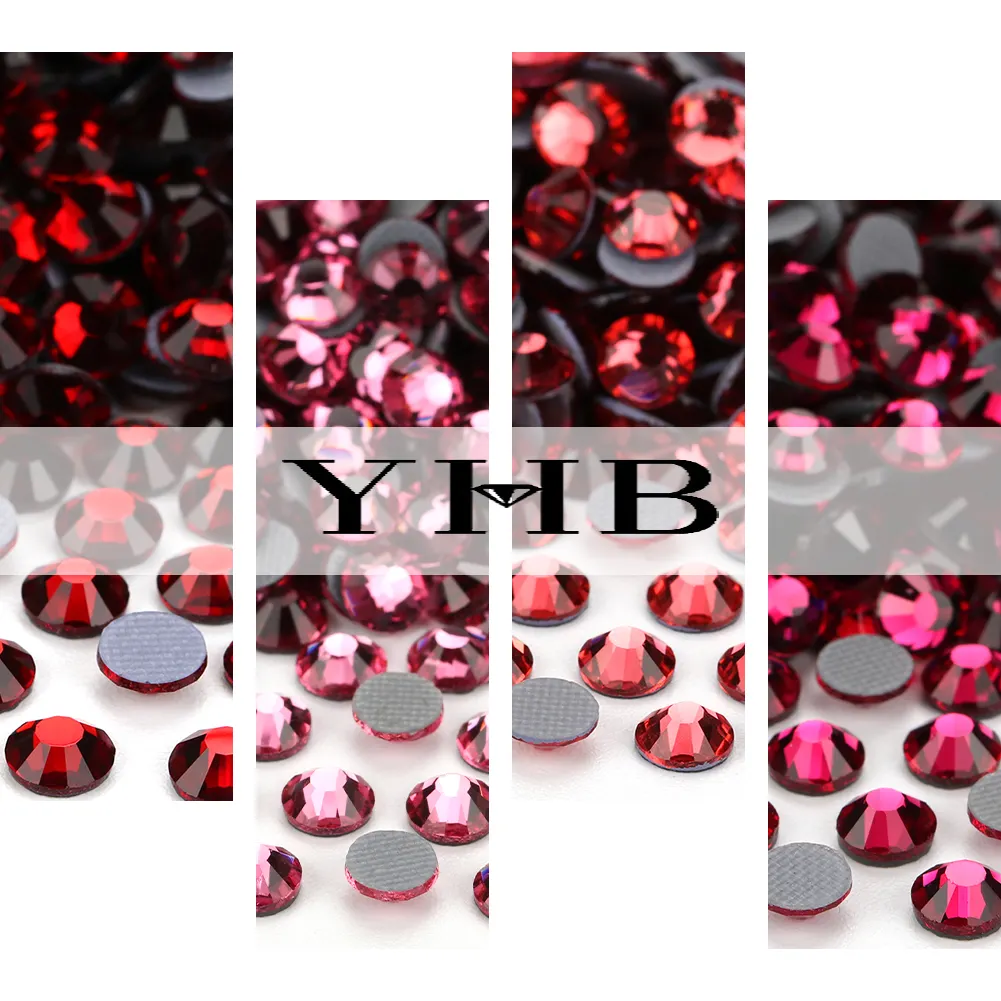 YHB Luxury Thermal Repair Rhinestone Bulk Tassel Crystal Multi-cut Facet Fashion Decoration Crystal