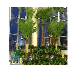 Outdoor15 Voet Kunstmatige Coconut Palm Tree Plastic Kokospalm Voor Thema Water Park Decoratie