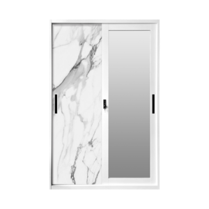 Armoire en métal à portes coulissantes Armoire miroir Almirah en acier Casiers en métal Armoire imprimée - Product Image 2