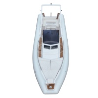 Bateau pneumatique semi-rigide CE 960 en fibre de verre durable avec console centrale de luxe en Hypalon
