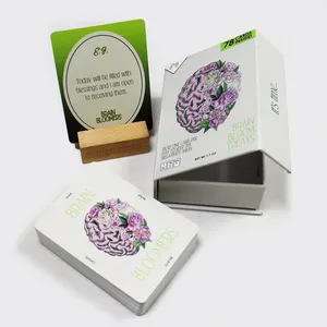 Customize Printing Exercise Thinking Ability Affirmation Cards Printed Positive Spiritual Affirmed Cards With Lid And Base Box