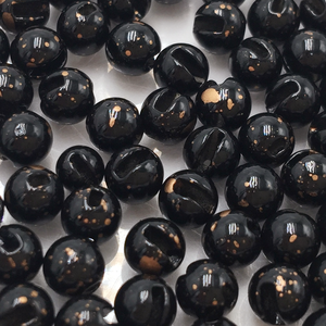 Cuentas de <span class=keywords><strong>tungsteno</strong></span> moteadas Cyclops con ranura para moscas de <span class=keywords><strong>ninfas</strong></span>, en colores blanco, negro, verde y marrón, 10 unidades por bolsa, materiales para atado de moscas - Product Image 3