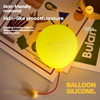 Veilleuse LED créative et mignonne en forme de mini ballon pour enfants, bébés, en silicone, rechargeable, avec capteur tactile
