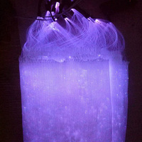 Tissu en fibre optique à lumière LED RVB avec indice IP68 et application/télécommande pour chaussures lumineuses, sacs à vêtements