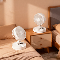 Ventilateur de bureau portable pliable à vente chaude, 8000 mAh, rechargeable, télescopique, 4 vitesses, silencieux, pour le camping en plein air