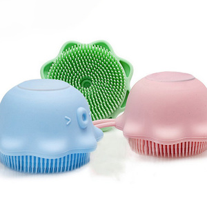 Nuevo cepillo de baño de silicona en forma de pulpo, cepillo de champú <span class=keywords><strong>para</strong></span> bebé de cerdas suaves, accesorio de baño creativo recargable - Product Image 3