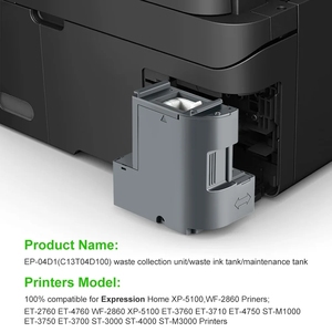 Boîte de maintenance T04D1, réservoir d'encre usagée pour <span class=keywords><strong>Epson</strong></span> L4260 L4261 L4263 L4265 L4266 L4267 L4268 L4269 L4158 L6178 L6198 <span class=keywords><strong>ET</strong></span>-3700 - Product Image 3