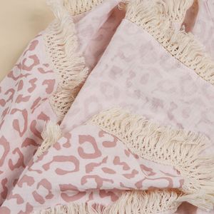 ผ้าห่มตกแต่งห้องสำหรับเด็กผ้าห่มผ้าฝ้ายสองชั้นผ้าโปร่งแต่งพู่สำหรับเด็กทารก - Product Image 4