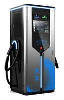 Station de recharge rapide DC pour véhicules électriques personnalisable avec double connecteur CCS2, 60kW, 120kW, 180kW, 240kW, IP54, OCPP, écran LCD, pour flotte et autoroute