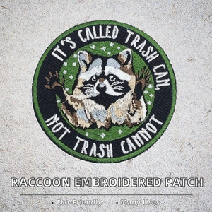 Patchs brodés personnalisés en tissu sergé durable, multifonctionnels, thermocollants, motif raton laveur, pour tentes de camping, chasse et pêche en extérieur - Product Image 2