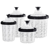 Gobelets de mélange en plastique PP de 200/400/600/800 ml pour pistolet de peinture automobile