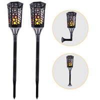 Lampe torche à flamme vacillante 99 LED étanche IP65, lumière solaire LED extérieure pour jardin