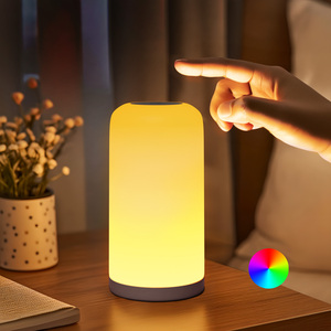 Touch Bedside Lamp, Dimmable Night <b>Light</b>, <b>Plug</b>-<b>in</b> Night Lamp, Multi-color Smart Bedside Table <b>Light</b> - Product Image 1