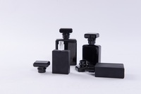 Bouteille de parfum vintage Bouteilles de parfum carrées en verre de luxe 30ml 50ml 100ml Bouteille de parfum vide en verre noir pour diffuseur