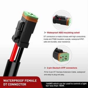 10 kaki memanfaatkan kabel otomotif ekstensi Kit, Plug dan Play DT konektor untuk Offroad LED bar, lampu kerja, lampu kabut - Product Image 6