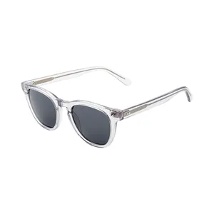 High Quality Mazzucchelli Acetate Retro Polarized Transparent Clear Sunglasses