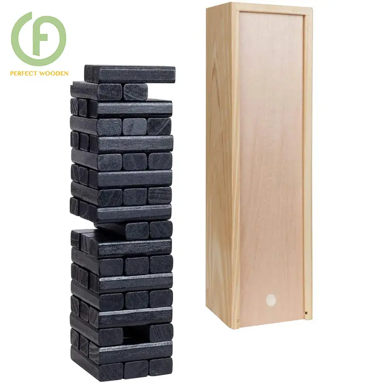 Blocchi di gioco perfect Tumbling Tower per giochi classici all'aperto con macchia di legno marrone