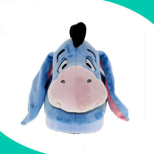 Pantoufles d'hiver en peluche douce pour enfants, pantoufles chaudes en forme d'animal, en peluche de dessin animé, d'âne, nouvelle collection - Product Image 4