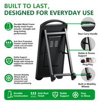 Panneau d'affichage LED extérieur étanche IP65, haute luminosité 4500 nits, lisible en plein soleil, support pliable portable, affichage d'affiches LED