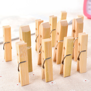 Pinces à linge en bois, 20 pièces, rectangulaires épaissies, multifonctions, pour la buanderie et l'utilisation des vêtements - Product Image 3