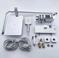 Ensemble de douche thermostatique à commande unique avec affichage numérique LED en laiton de haute qualité pour salles de bain d'hôtel